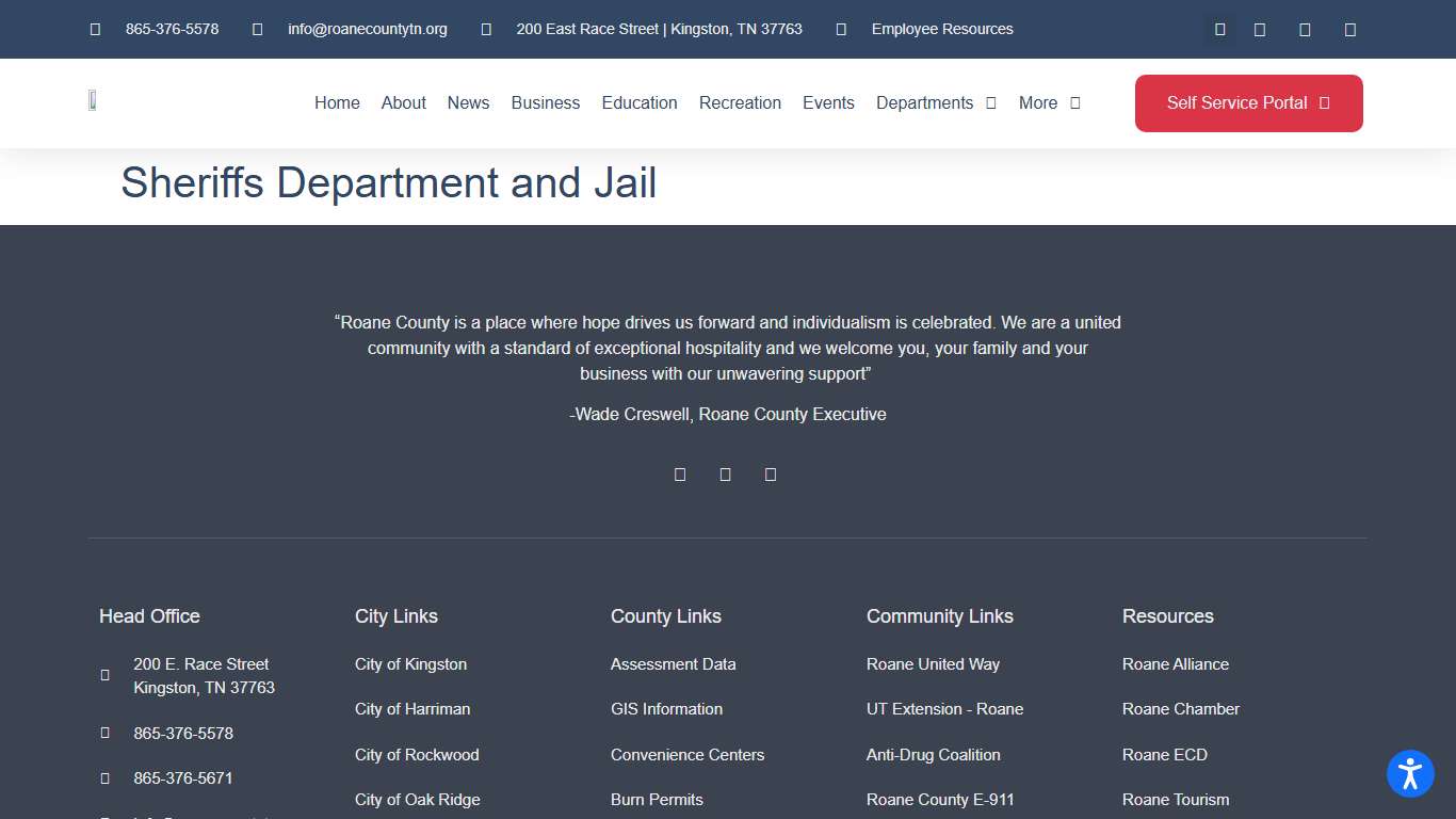 Sheriffs Department and Jail - Roane County Government